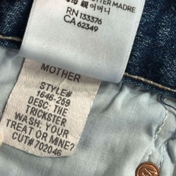 Mother Superior The Trickster Skinny Blue Denim Distressed Jeans Medium Wash Siz - Picture 11 of 11